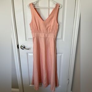 Cynthia Rowley Pink Linen Midi Dress